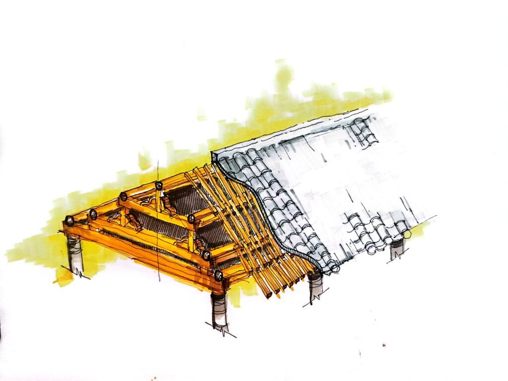 Chinese roof truss